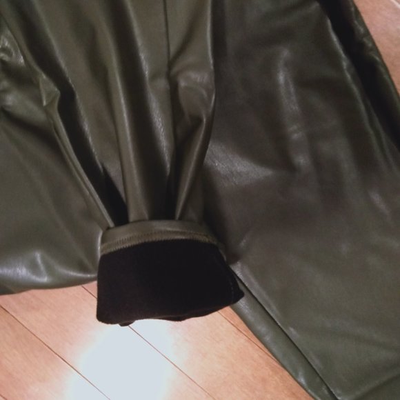 Green Leather Pants - Picture 5 of 5